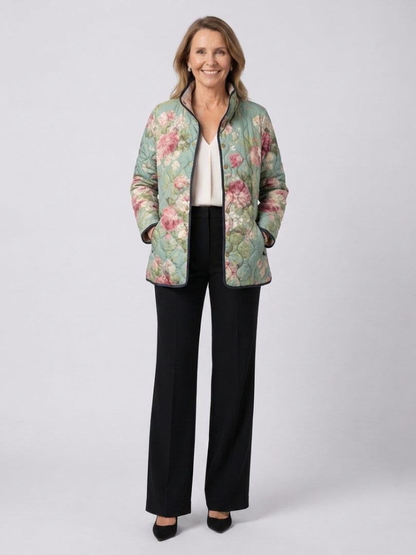 Veste Matelassée Roses Anciennes Claire