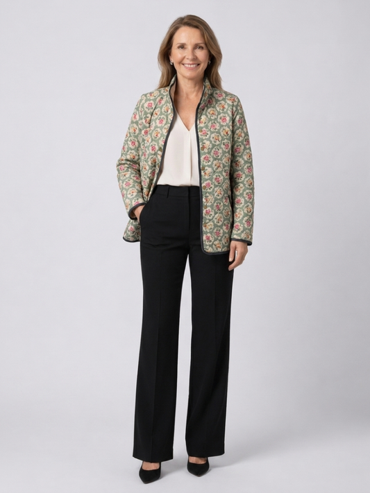 Veste Matelassée Tapisserie Fleurie Amélie