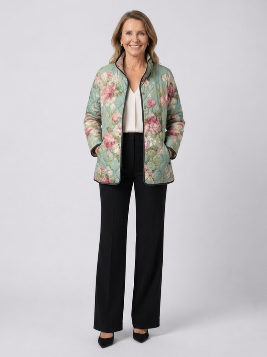 Veste Matelassée Roses Anciennes Claire