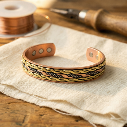 Bracelet en cuivre Weave