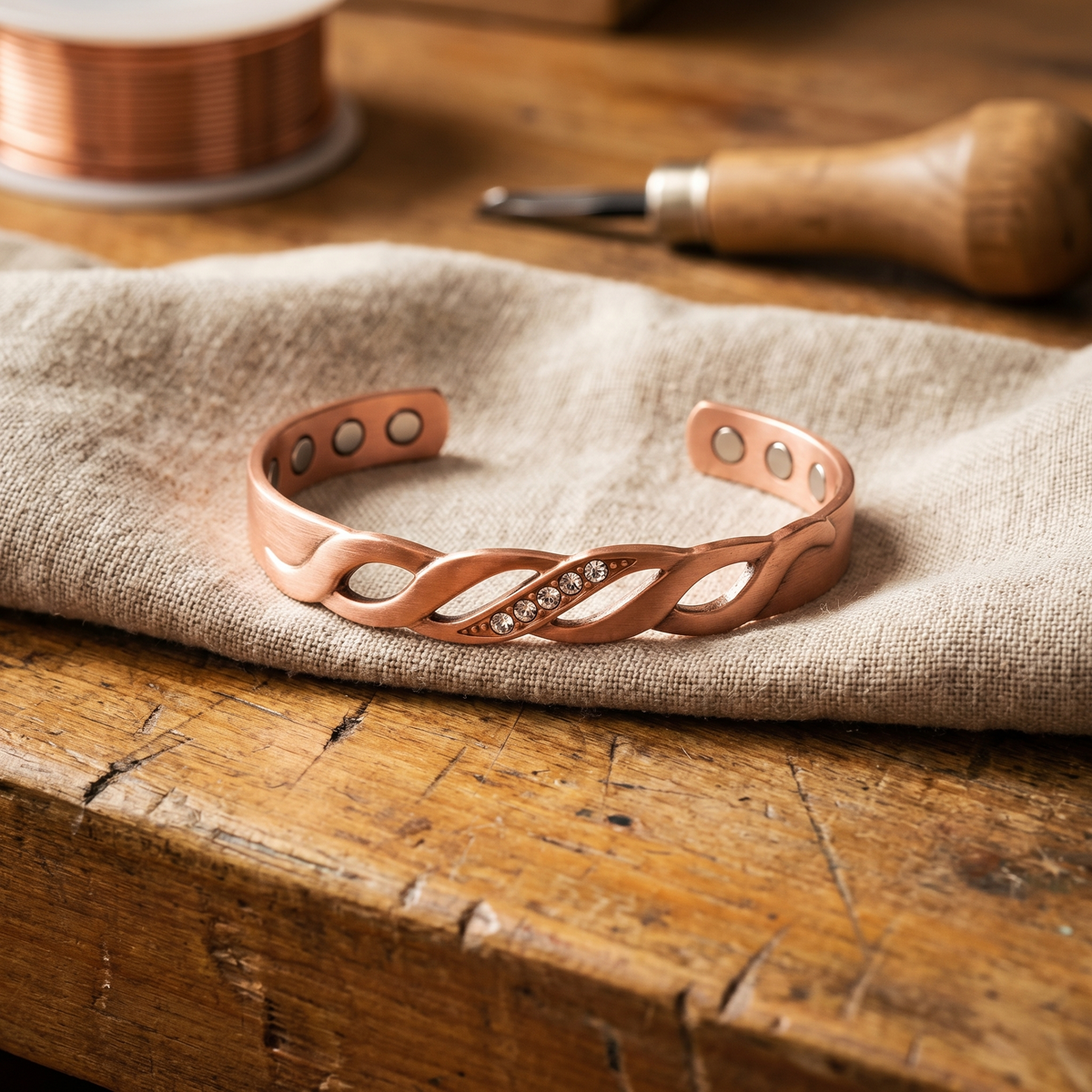 Bracelet en cuivre Seam