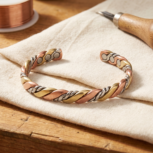Bracelet en cuivre et pierre